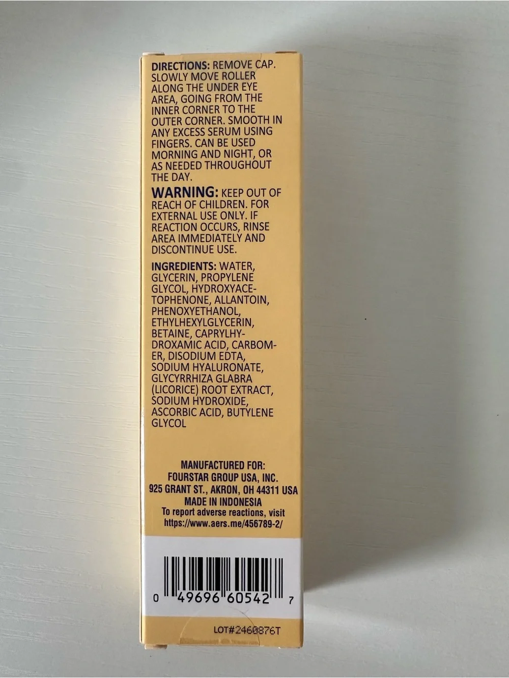 Vitamin C Under Eye Roller — Orange Illuminating Eye Serum b- Pure